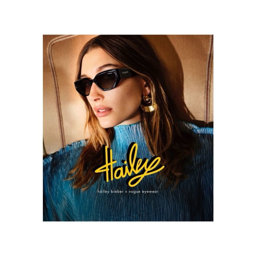 Vogue Black Cat-Eye Sunglasses with Smoked Lenses